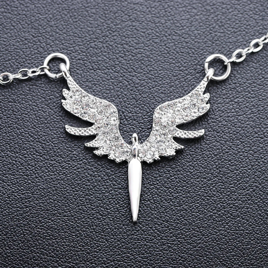 Angel Wings Pendant Boho Clavicle Chain Necklace