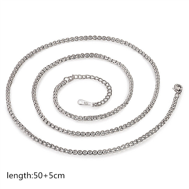 Retro Eight Patronus Buddha Pendant Necklace For Men Jewelry Ethnic Trendy Silver 925 Chain Necklace Male Party Accessories Gift - Charlie Dolly