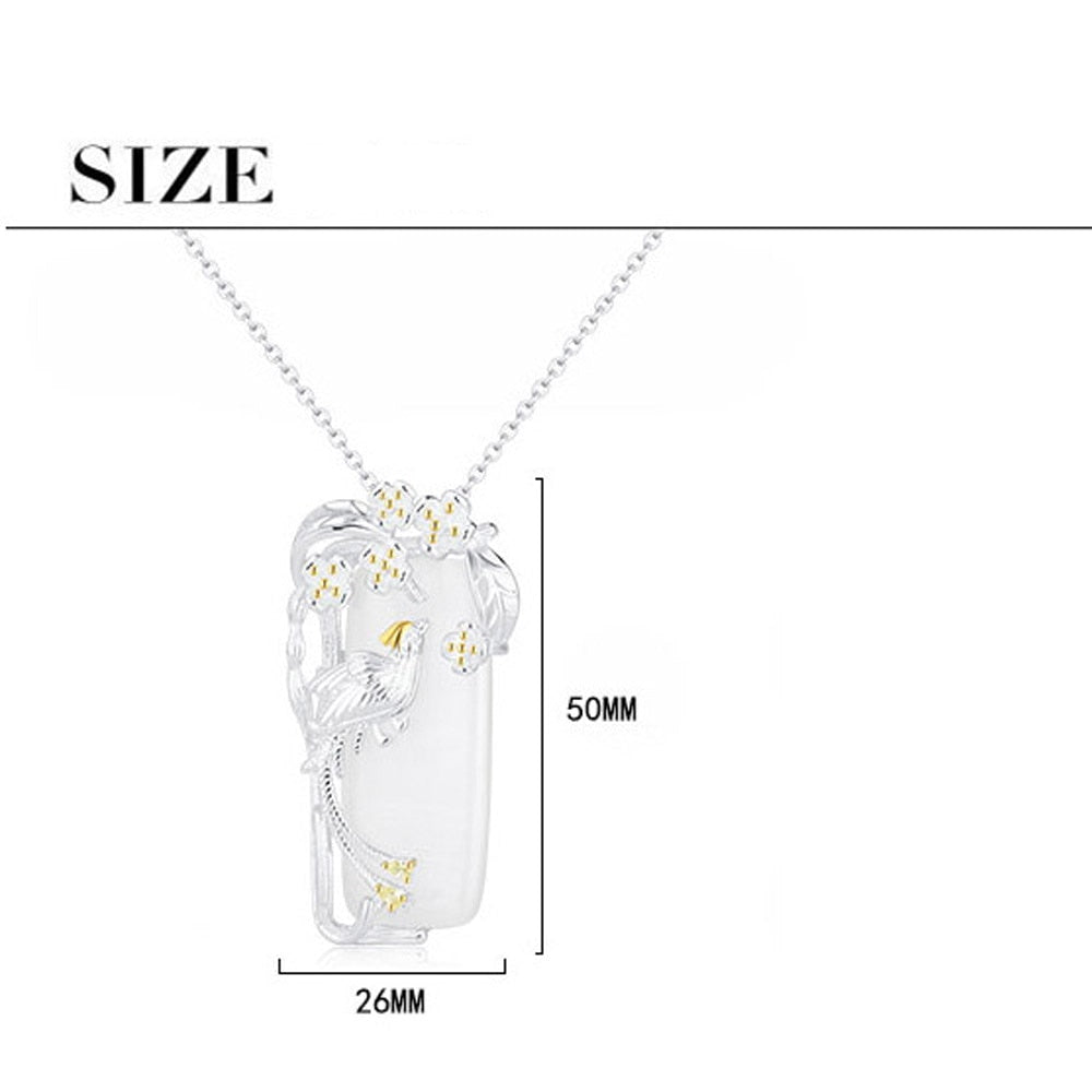 925 Sterling Silver Crystals Flower Necklaces For Women 18Inch Chain Luxury Jewelry Female Gift Items GaaBou