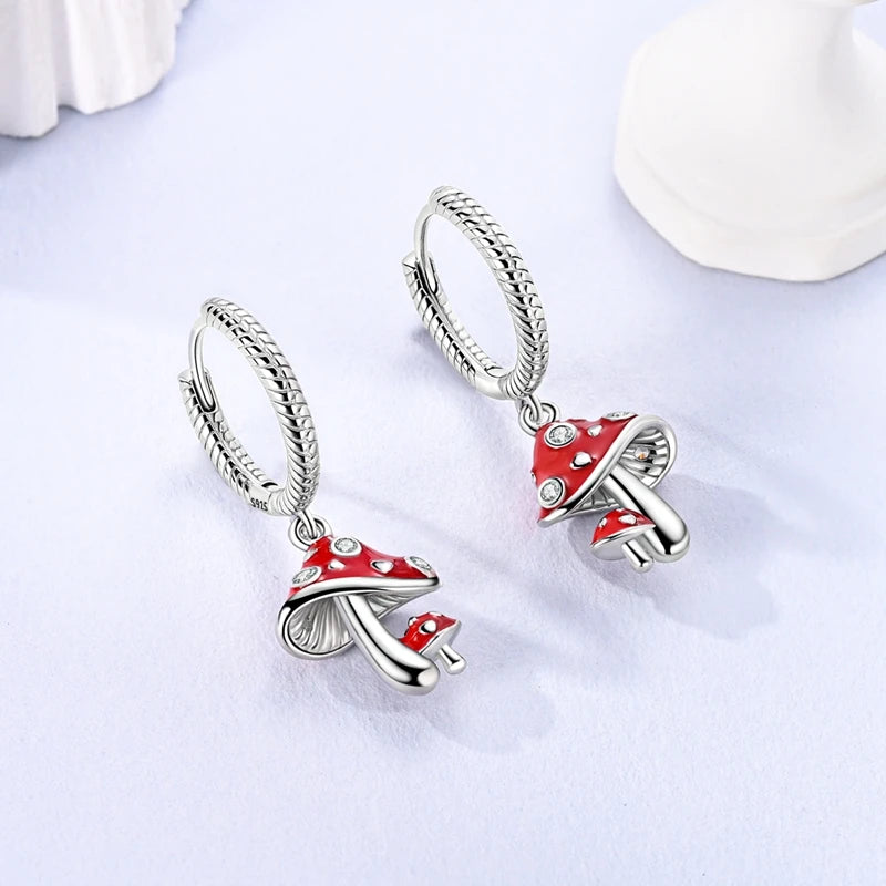 925 Sterling Silver Four Leaf Clover Butterfly Hoop Earrings for Women Boho Luxury Versatile Dangle Drop Party Jewelry