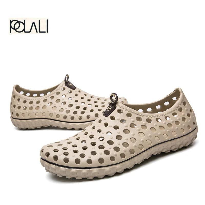 2023 Summer Beach Sandals Men Casual Shoes Brethable Flats Male Graden Clogs Slippers Slip On Fashion Loafers Light Big Size 45 - Charlie Dolly