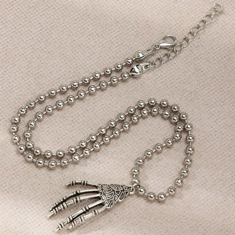 Moonso Punk Pearl Halloween Ghost Claw Simulated Pearl Necklace for Women Party Gift Free Shipping Items X7909 - Charlie Dolly