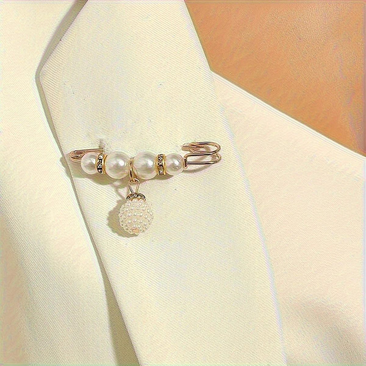 14pcs Elegant Faux Pearl Brooch Set, Alloy and Plastic, Irregular Shape, Suitable for Dresses, Hats Scarves, etc.
