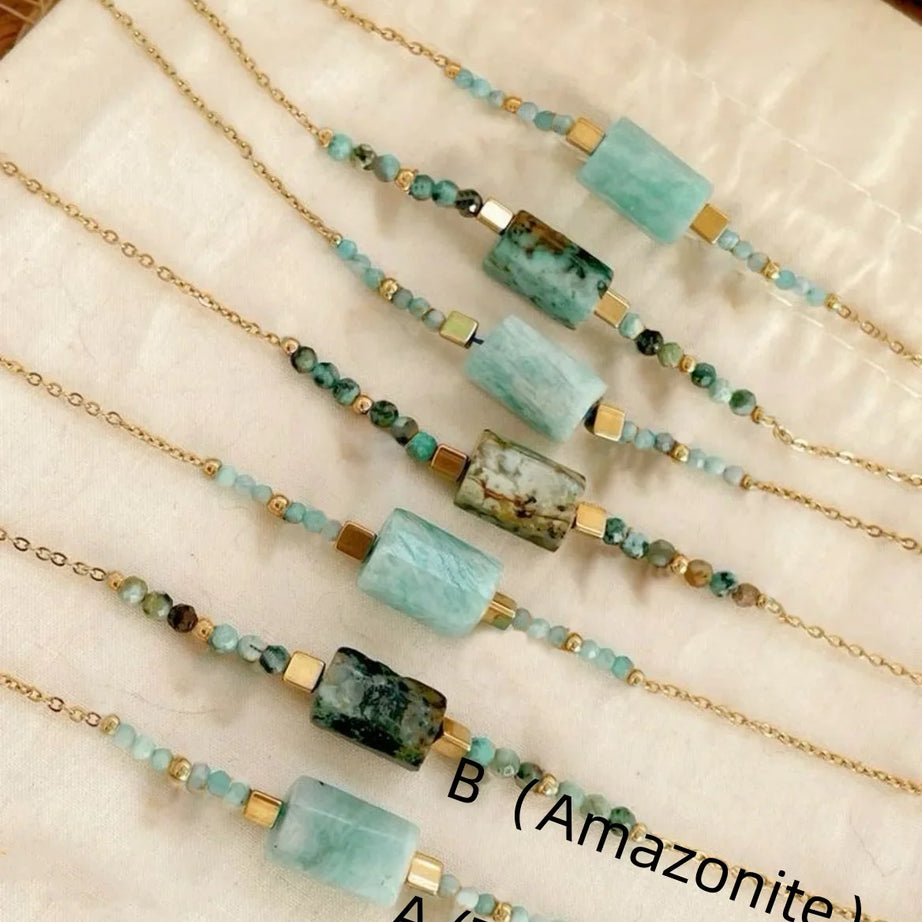 Natural Turquoise & Amazonite Bracelet