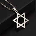 Exquisite Stainless Steel Hexagram Pendant Necklace for Men and Women Simple Daily Party Wearing Jewelry Necklace - Charlie Dolly