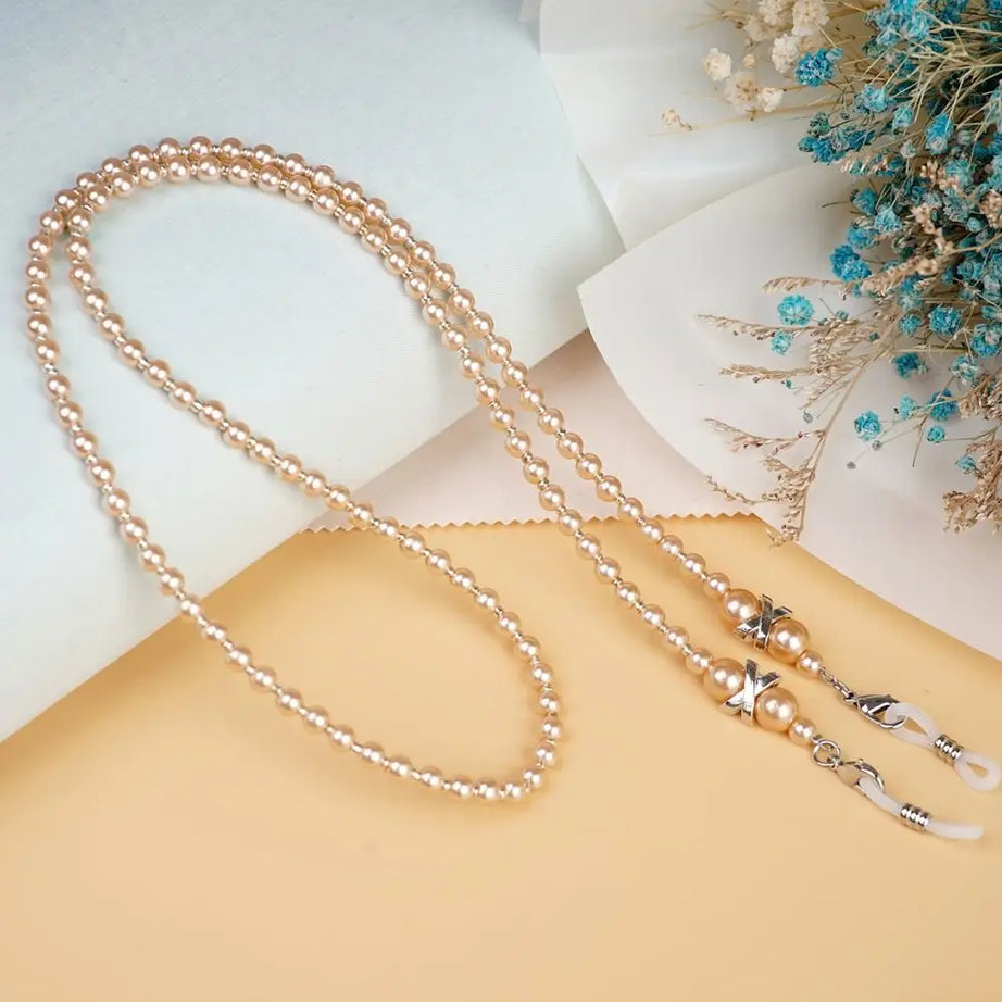 Pearl and Shell Beaded Sunglasses Chain Lanyard