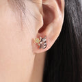 925 Sterling Silver Sunflower Pig Stud Earrings Fashion Cute Animal Jewelry Birthday Gifts For Women Daughter Girls Girlfriend - Charlie Dolly