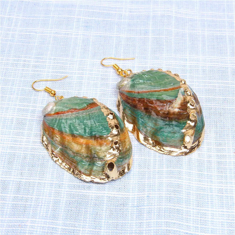 New In Natural Shell Sea Scallop Drop Earrings Boho Shell Drop Earrings for Women Femal Sea Beach Earrings Summer Jewelry Gifts
