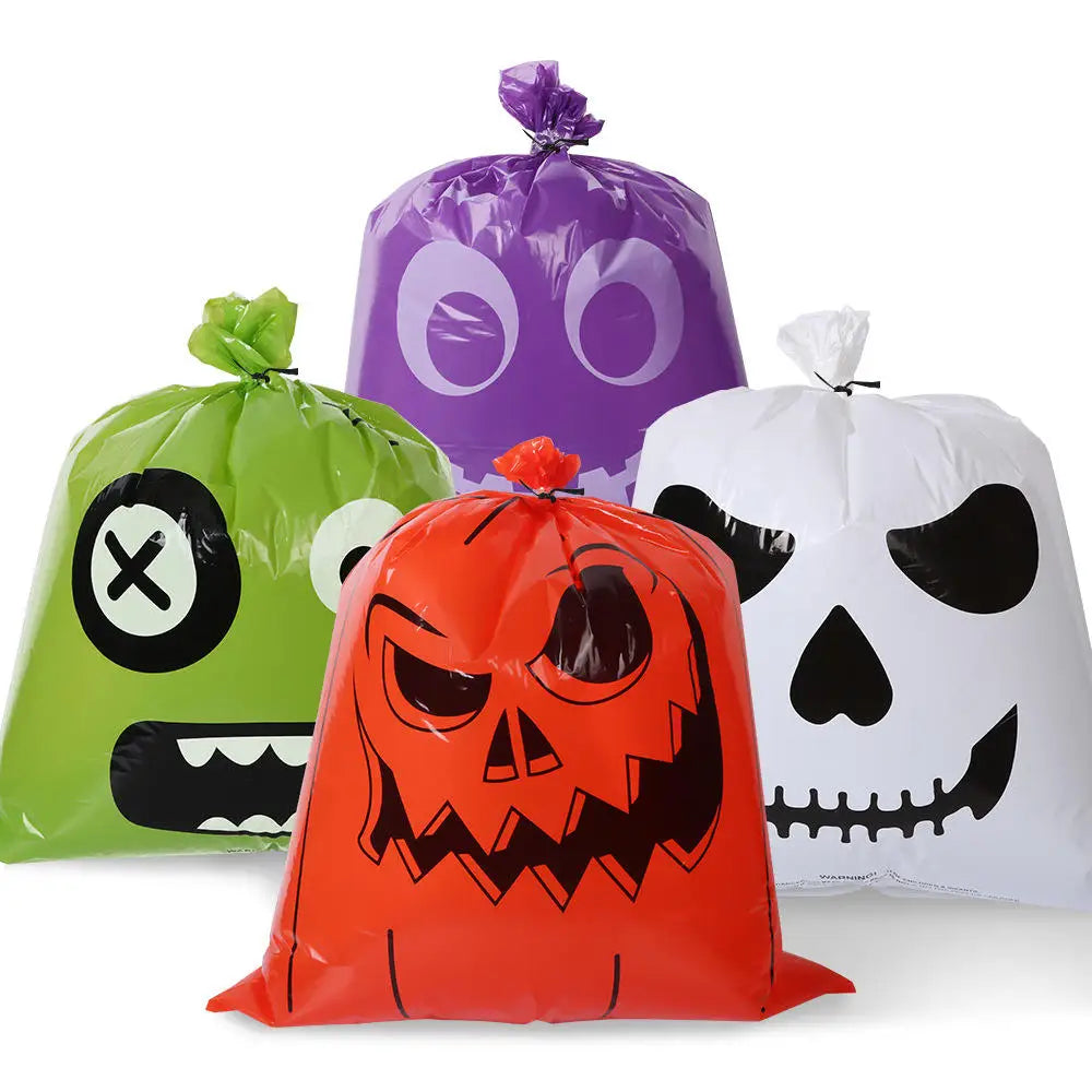 Halloween Outdoor Decorations For Home Pumpkin Plastic Garbage Leaf Bags Yard Decor Lawn Bag Happy Halloween Party Props 2024 - Charlie Dolly
