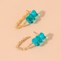 Cute Acrylic Candy Gummy Bear Dangle Earrings for Women Rainbow Bear CZ Hoop Earrings 2022 Korean Fashion Sweet Girl Jewelry - Charlie Dolly