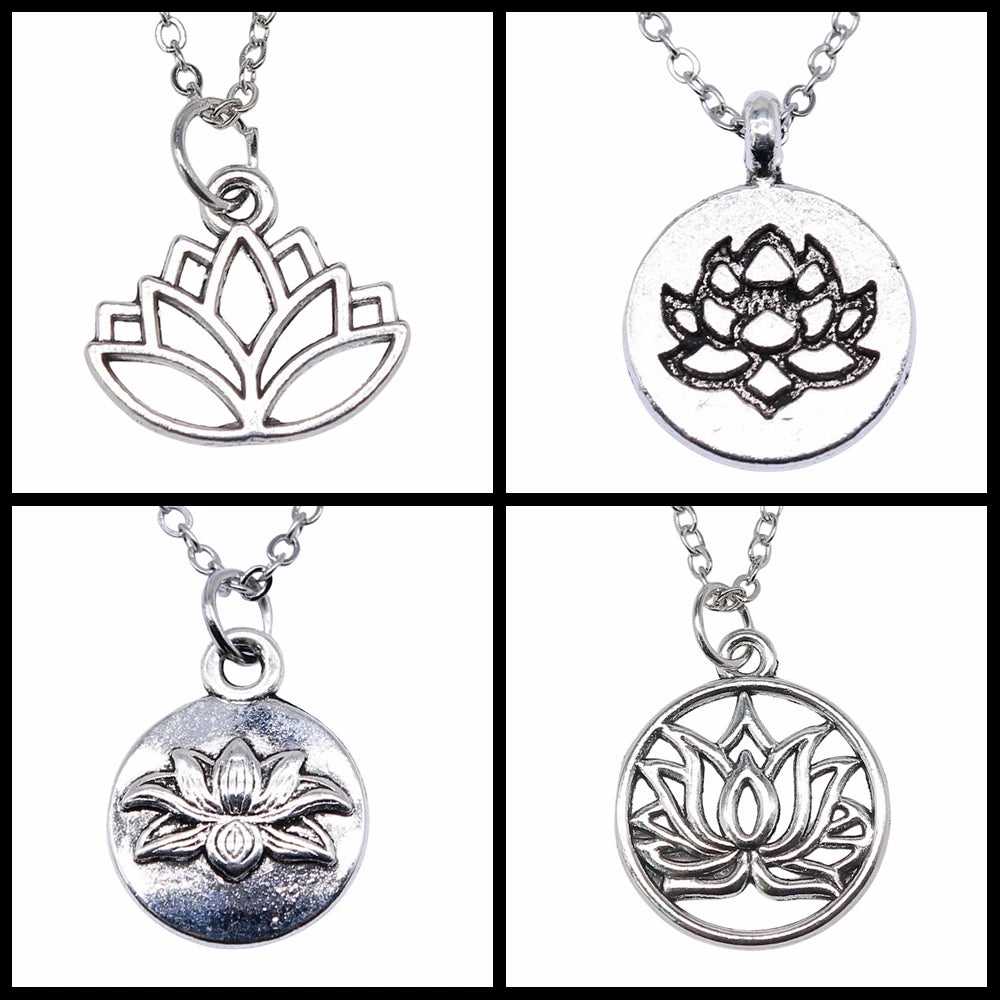 Creativity Retro Exquisite Fashion Party Jewelry Accessories Gift Lotus Flower Buddhist Yoga Pendant Necklace