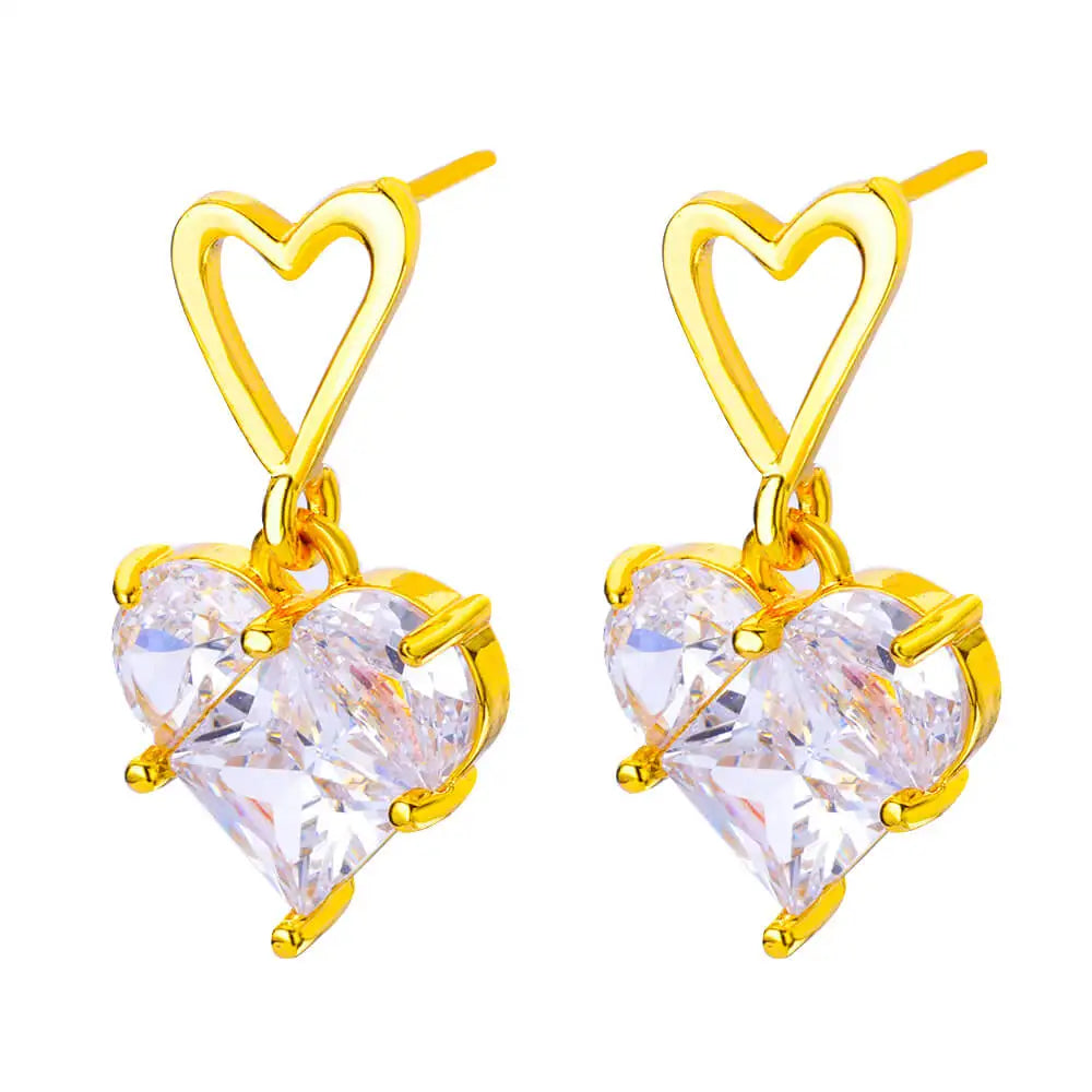 Colorful Heart Earrings For Women Stainless Steel Enamel Metal Heart Stud Earring Femme Party Valentine Boho Jewelry Gift 2025