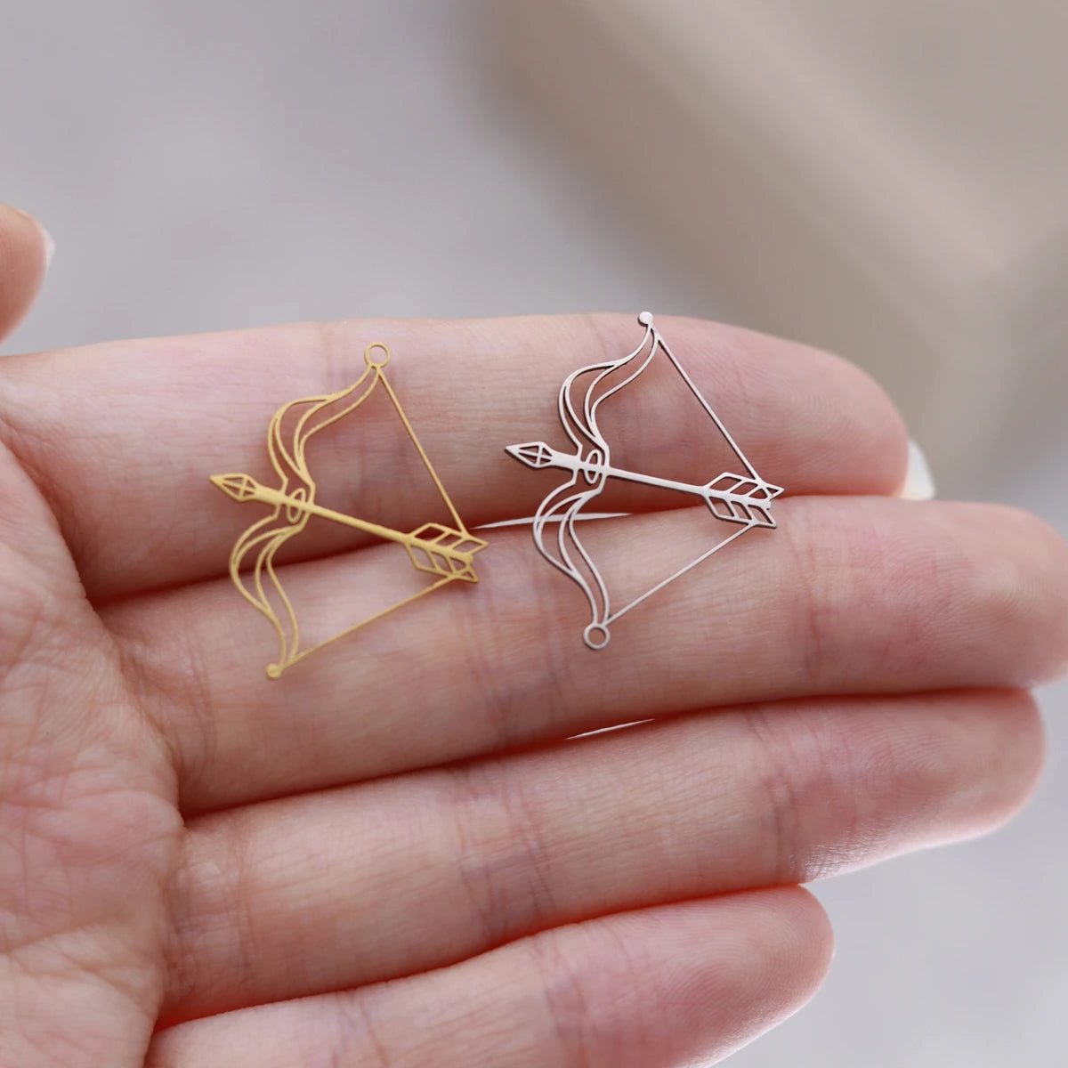 3pcs Glasses Charms DIY Earring Necklace Bracelet Unicycle Love House Hamsa Hand Lotus Flower Pendant For Jewelry Making