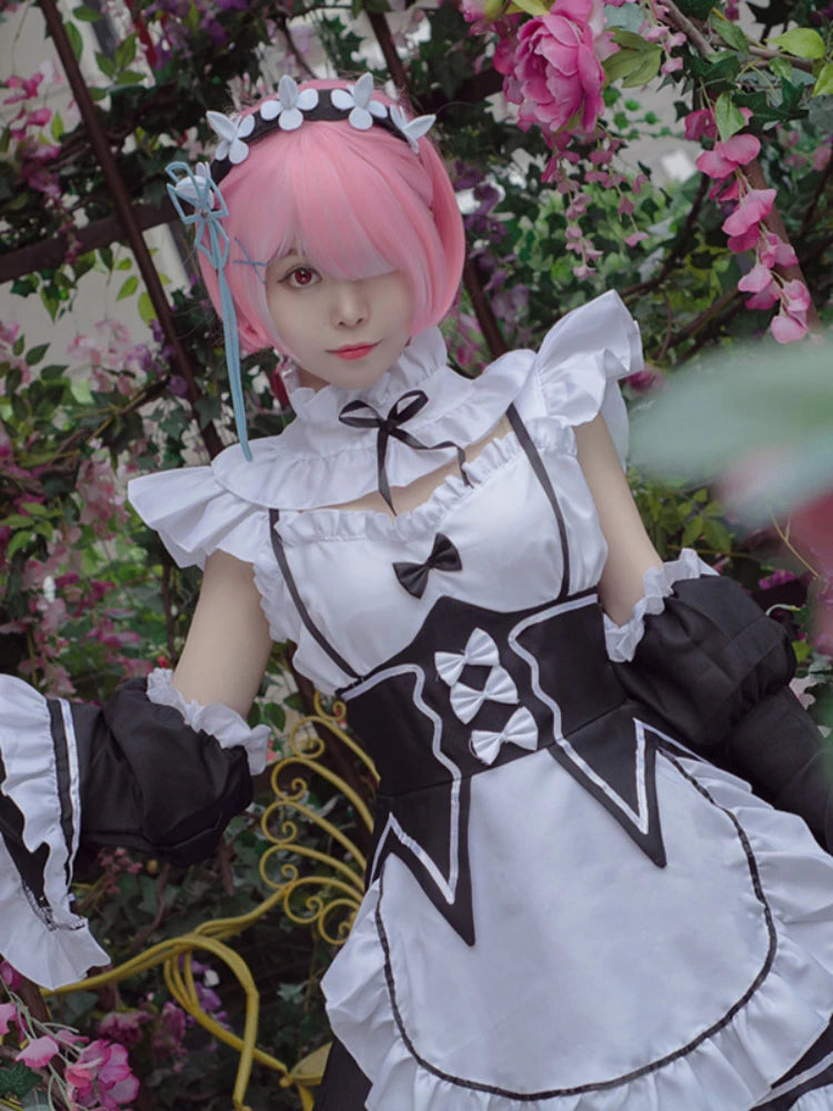 CP5XL Maid Lolita Chemise Cosplay Role Playing Costumes For Party Club Stage Apparel Bow Ties Ball Gowns Waitress Uniform Plus - Charlie Dolly