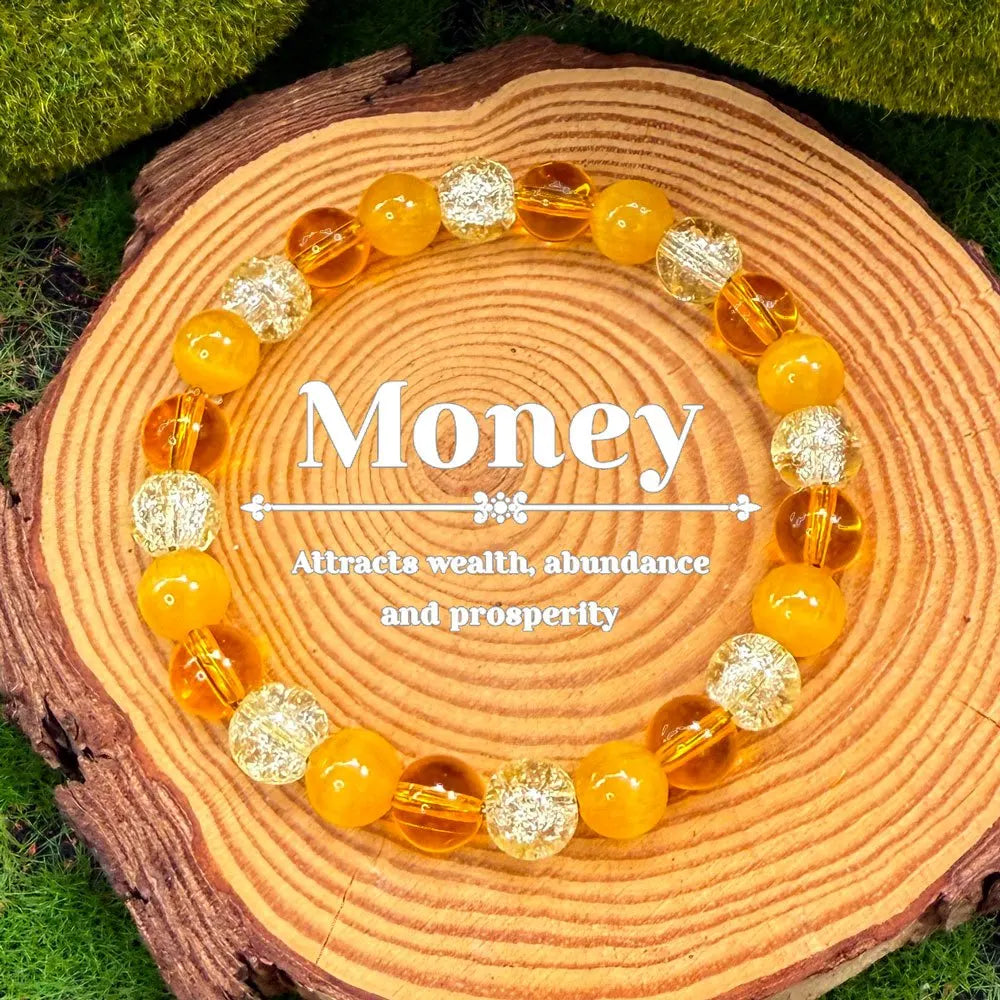 Natural Tiger Eye And Yellow Agate Boho Bracelet Handmade Spiritual Protection Jewelry Good Luck Wealth Amulet For Healing