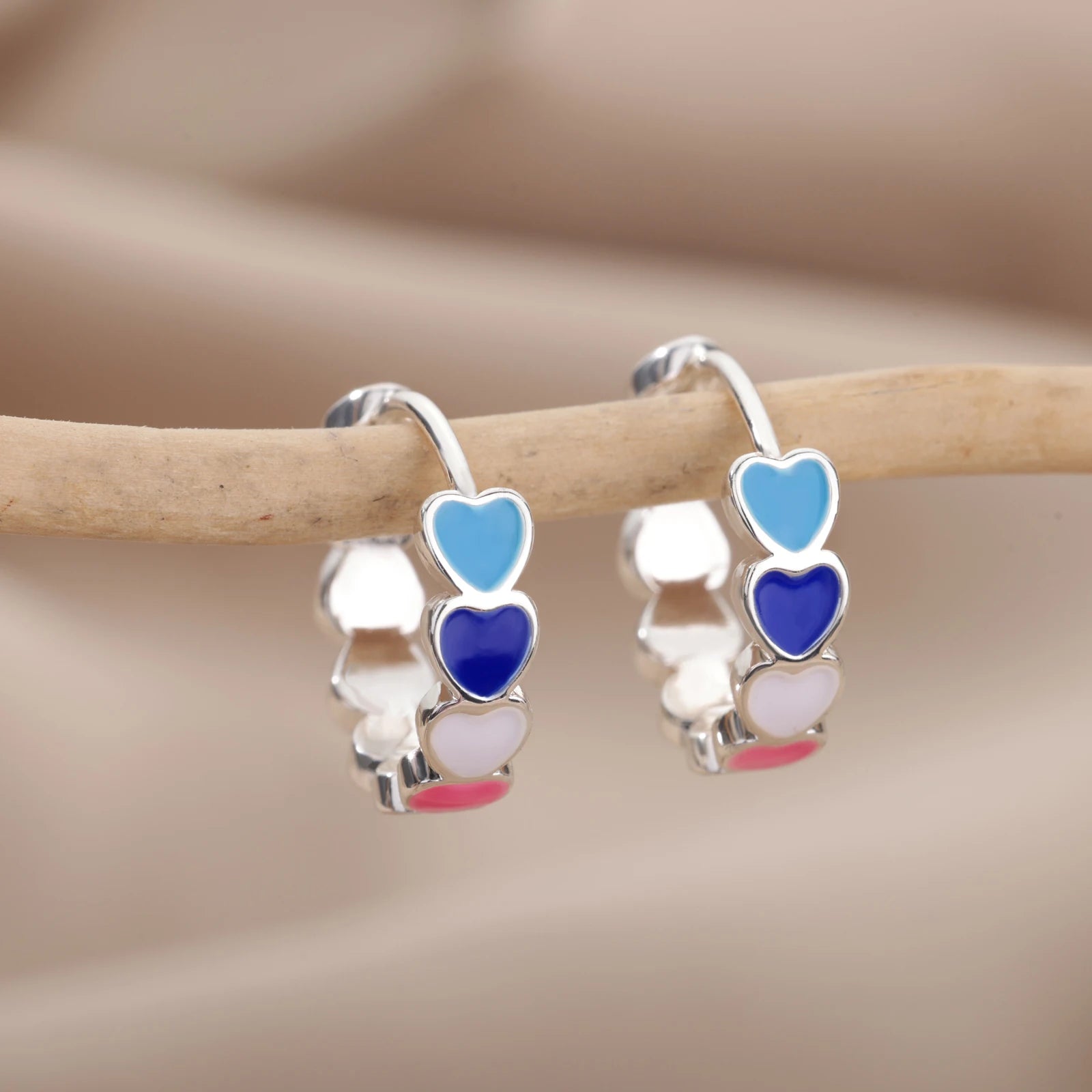 Colorful Heart Earrings For Women Stainless Steel Enamel Metal Heart Stud Earring Femme Party Valentine Boho Jewelry Gift 2025