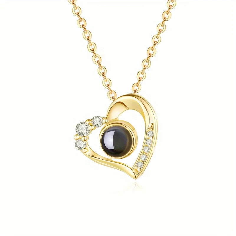 Projection Necklace 100 Languages I Love You Pendant Necklaces For Lover Girlfriend 2026 Creative Couple Romantic Jewelry Gifts