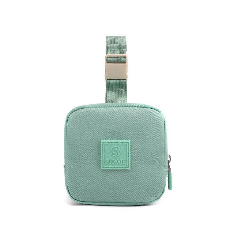 PURDORED 1 Pc 10 Colors Square Mini Coin Purse Women Business Card Case Credit Cards Wallet Coin Purse Zipper Card Purse Bag - Charlie Dolly