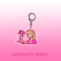 Barbie Kawaii Retro Keychain Anime Fashion Doll Acrylic Key Chain Girls Cartoon Bag Pendant Keyring Jewelry Accessories Gift Toy - Charlie Dolly