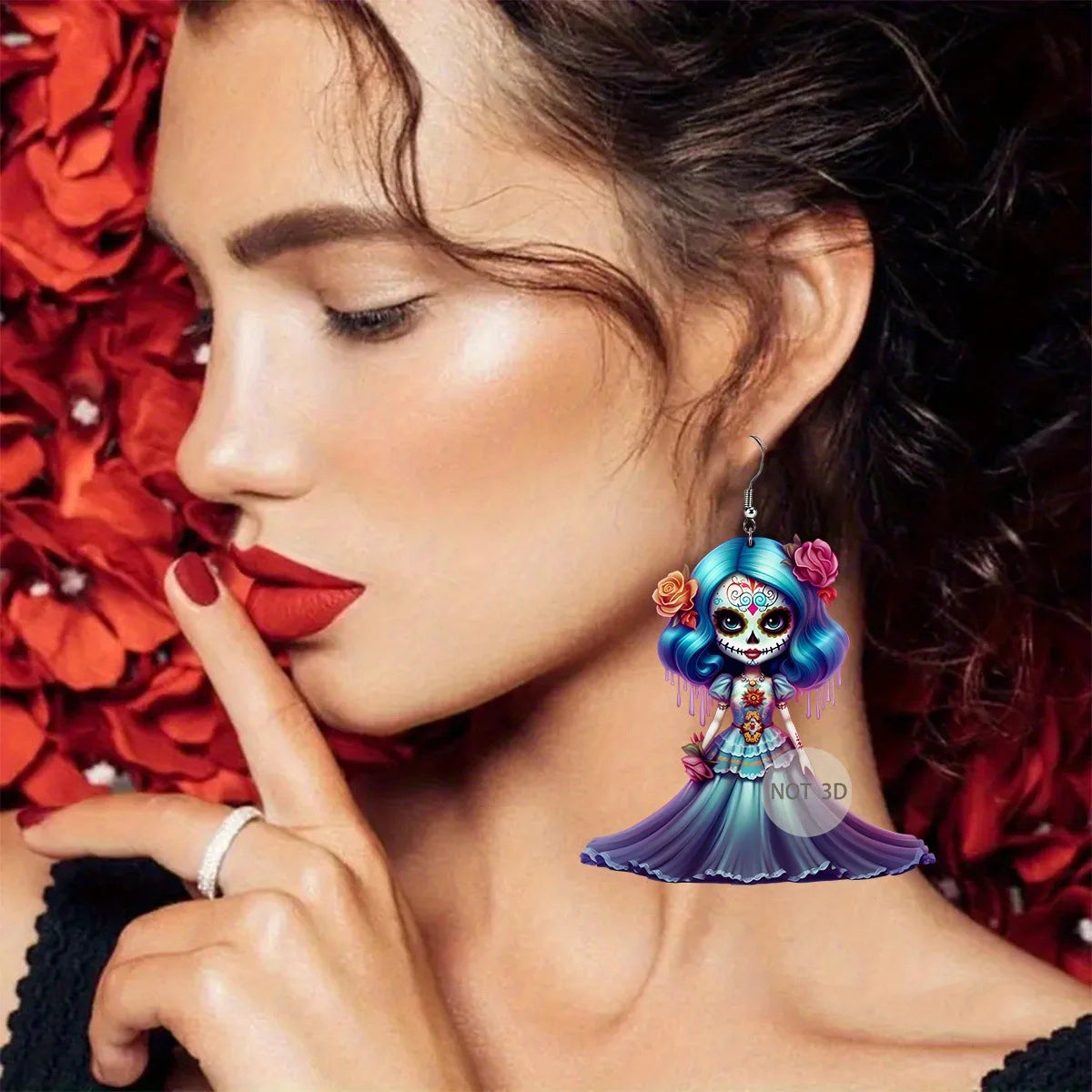 Fashion Acrylic Gothic Earrings Halloween & Day of the Dead Gifts Unique Fashion Accessories Suitable for Personality - Charlie Dolly