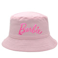 Fashion Barbie Fisherman Hat Kawaii Girls Embroidery Letter Women Outdoor Sunscreen Cap Summer Casual Beach Sunshade Caps Gifts - Charlie Dolly