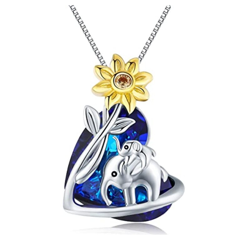 Ladies Exquisite Sunflower Cross Necklace Pendant Adjustable Exquisite Cross Pendant Jewelry Birthday Gift for Mom Girl Wife - Charlie Dolly