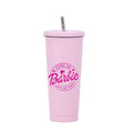 New 500/750Ml Kawaii Barbie Stainless Steel Straw Cup Anime Portable Large Capacity Insulation Cold Coffee Mug Water Bottle Gift - Charlie Dolly