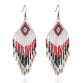 LIMAX New Arrival Colored Beads Earrings Niche Ethnic Style Handmade Jewelry Personality Bohemian Tassel Earrings - Charlie Dolly
