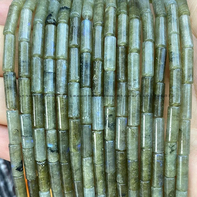 4x13mm Tube Natural Stone AA Lapis Lazuli Loose Spacer Beads for Jewelry Making Diy Bracelet Charms Earrings Accessories