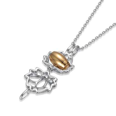 Lotus Flower Cremation Ashes Urn Pendant, Memorial Keepsake Necklace