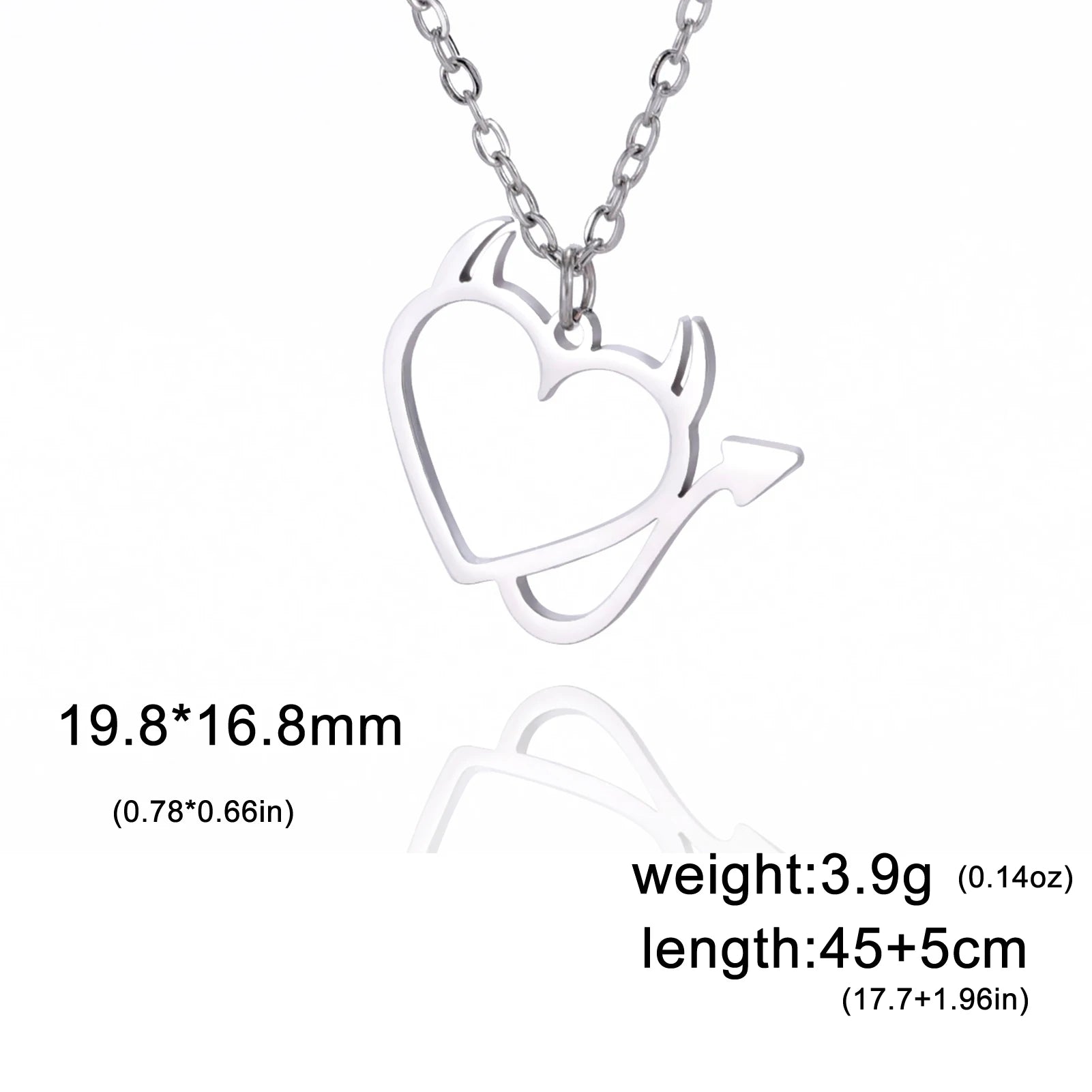 HIPEE Fashion Halloween Couple Necklace Demon Love Pendant Necklaces For Women Men Personality Clavicular Chain Party Jewelry - Charlie Dolly