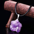 Natural Amethyst Irregular Rough Stone Pendant Clavicle Transparent Quartz Lady Fashion Jewelry Healing Lucky Necklace Gift - Charlie Dolly