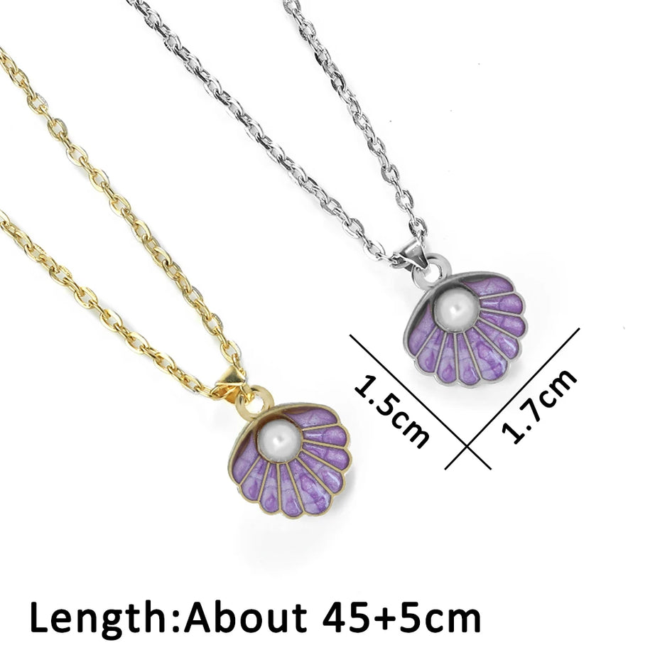 Shell and Pearl Pendant Boho Necklace