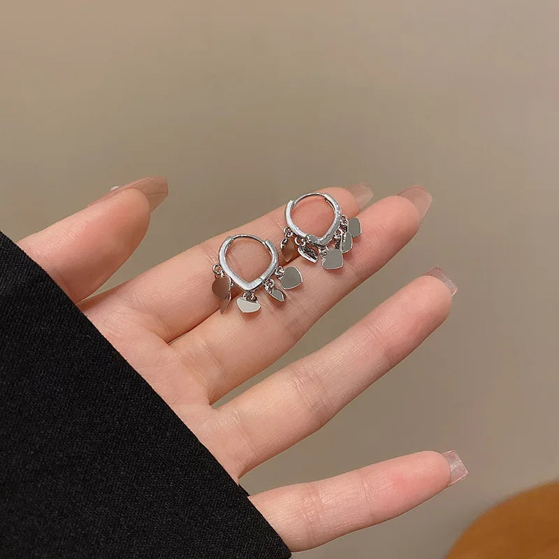 kshmir 2023 Design  Metal Sequin Earrings Female Retro Drop tassel geometric studs - Charlie Dolly