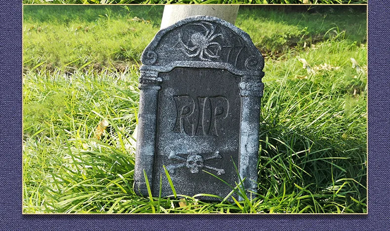 1pc Foam Skeleton Halloween Decorations for Home Grave Bat Party Supplies Halloween Accessories Horror House Props Rip Tombstone - Charlie Dolly