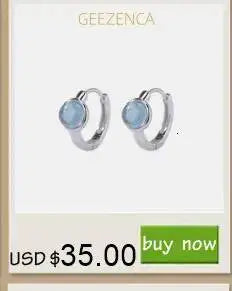 GEEZENCA 925 Silver Gold Plated Lapis Lazuli Bar Charm Dangle Drop Earrings Women CZ Geometric Oblong Simple Trendy Earring Gift
