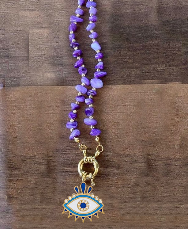 Luxury Mens Jewellery evil eye Pendant Necklace Men Classic Necklace Jewelry Gift Jewelry for Women Collares Para Mujer Quartz - Charlie Dolly