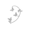 Shining Zircon Butterfly Ear Cuff Earrings for Women Girls Fashion 1pc Non Piercing Ear Clip Ear-hook Party Wedding Jewelry Gift - Charlie Dolly