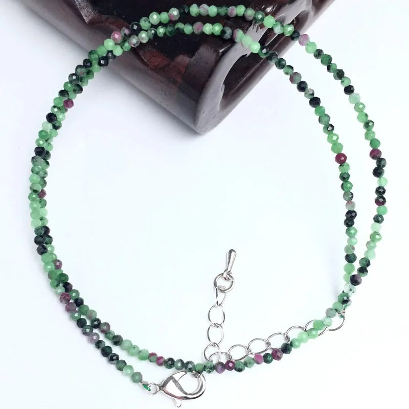 2025 New Boho Exquisite 2mm Natural Stone Necklace Small Chain Ladies Fashion Bracelet Accessories Charm Jewelry Accessorie