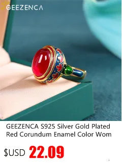GEEZENCA Malachite Lapis Lazuli Shell 925 Silver Dangle Earrings For Women Unusual Geometric Natural Stone Drop Earring Gift