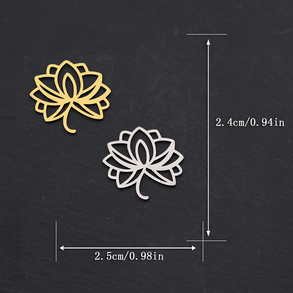 3PCS DIY Amulet Lotus Flower Yogo Buddha Stainless Steel Pendant Charm For Jewelry Making Necklace Religion Crescent diy Supplie