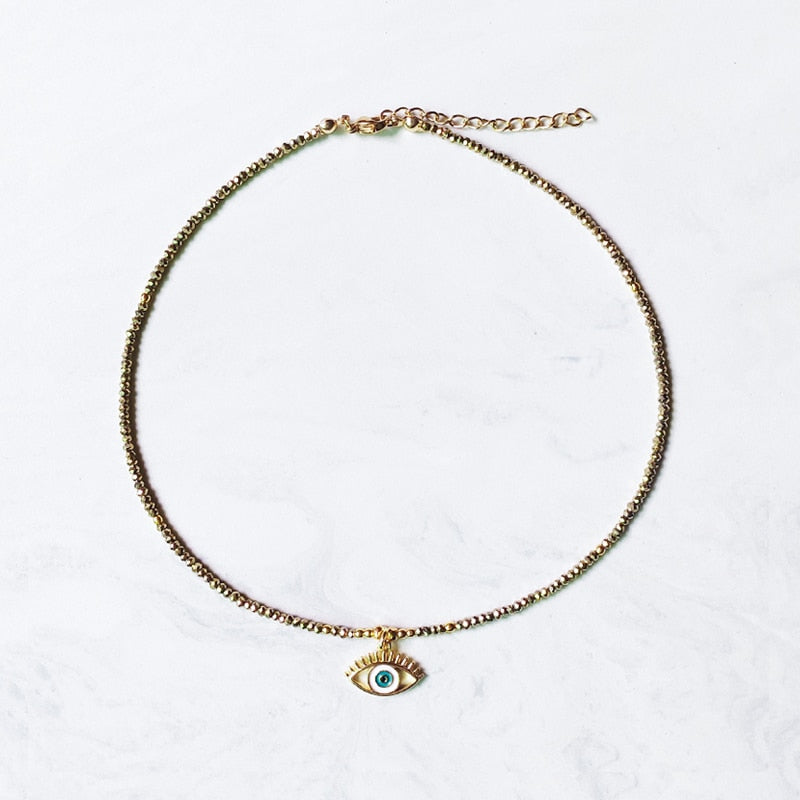 Exquisite Beaded Crystal Natural Shell Necklace Ohemia Style Handmade Women Statement Collares De Moda Beach Jewelry Friendship - Charlie Dolly