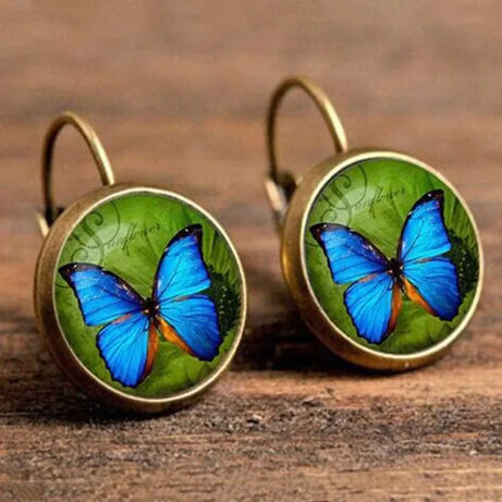 FSUNION بوهو زهرة إسقاط أقراط للنساء مجوهرات خمر نمط هندسي أقراط مستديرة بيجو بوكل دي oreille بوهيميا