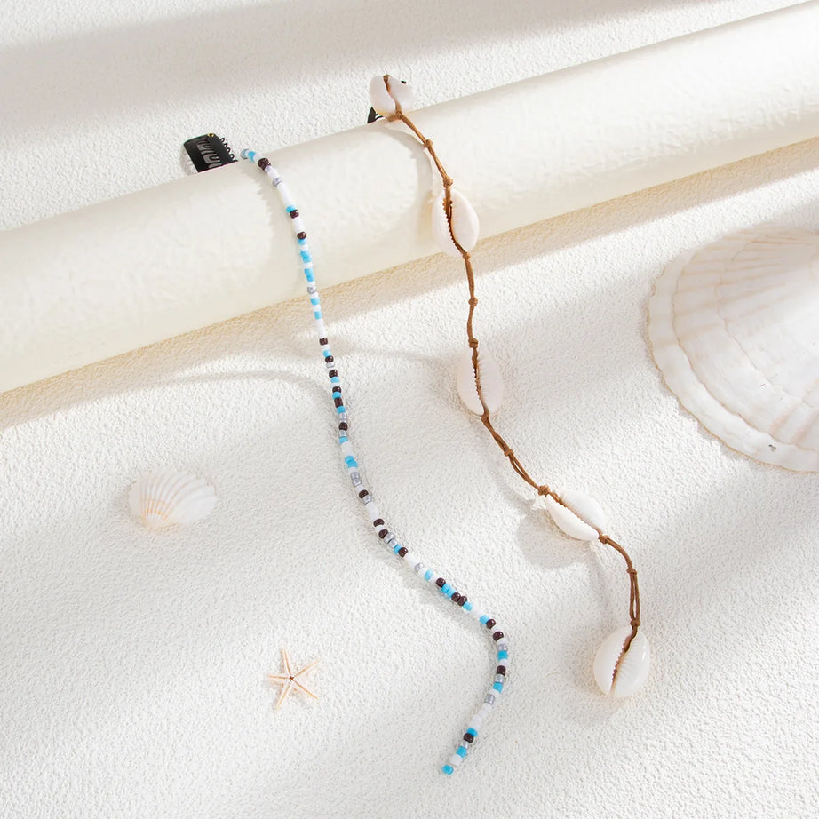 Shell Bead Mermaid Boho Hair Extension Strand