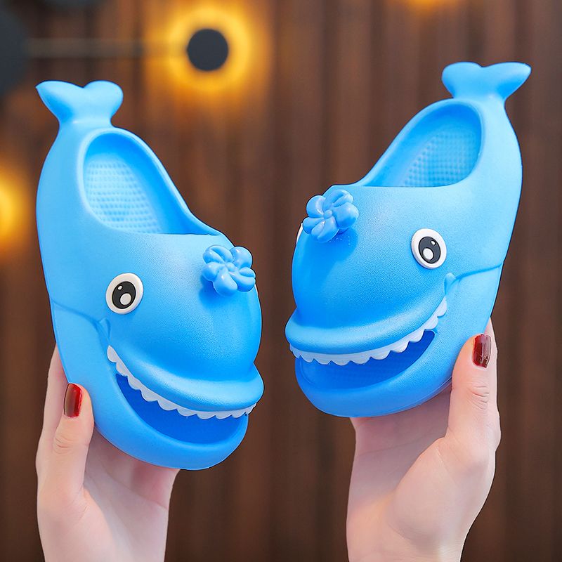 Creative Pink Shark Slippers Girls Boys Bubble Slides Shoes Kids Beach Shark Sandals Home Slipper Babi Indoor Shoes - Charlie Dolly