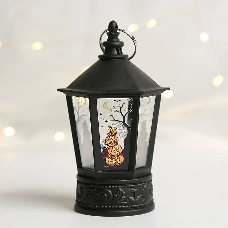 Halloween Decoration Electronic Candle Light Retro Pumpkin Witch Human Skeleton Night Light LED Lamp Halloween Decoration 2023 - Charlie Dolly