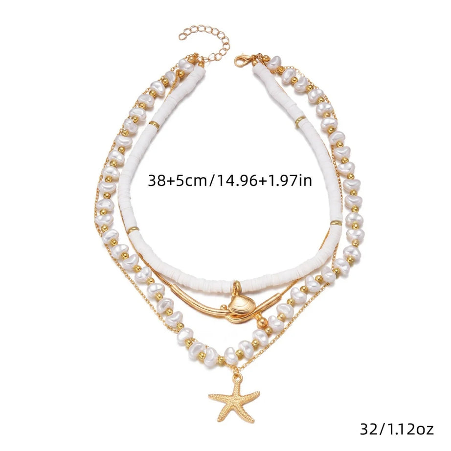 Turtle, Starfish and Shell Fishtail Boho Choker