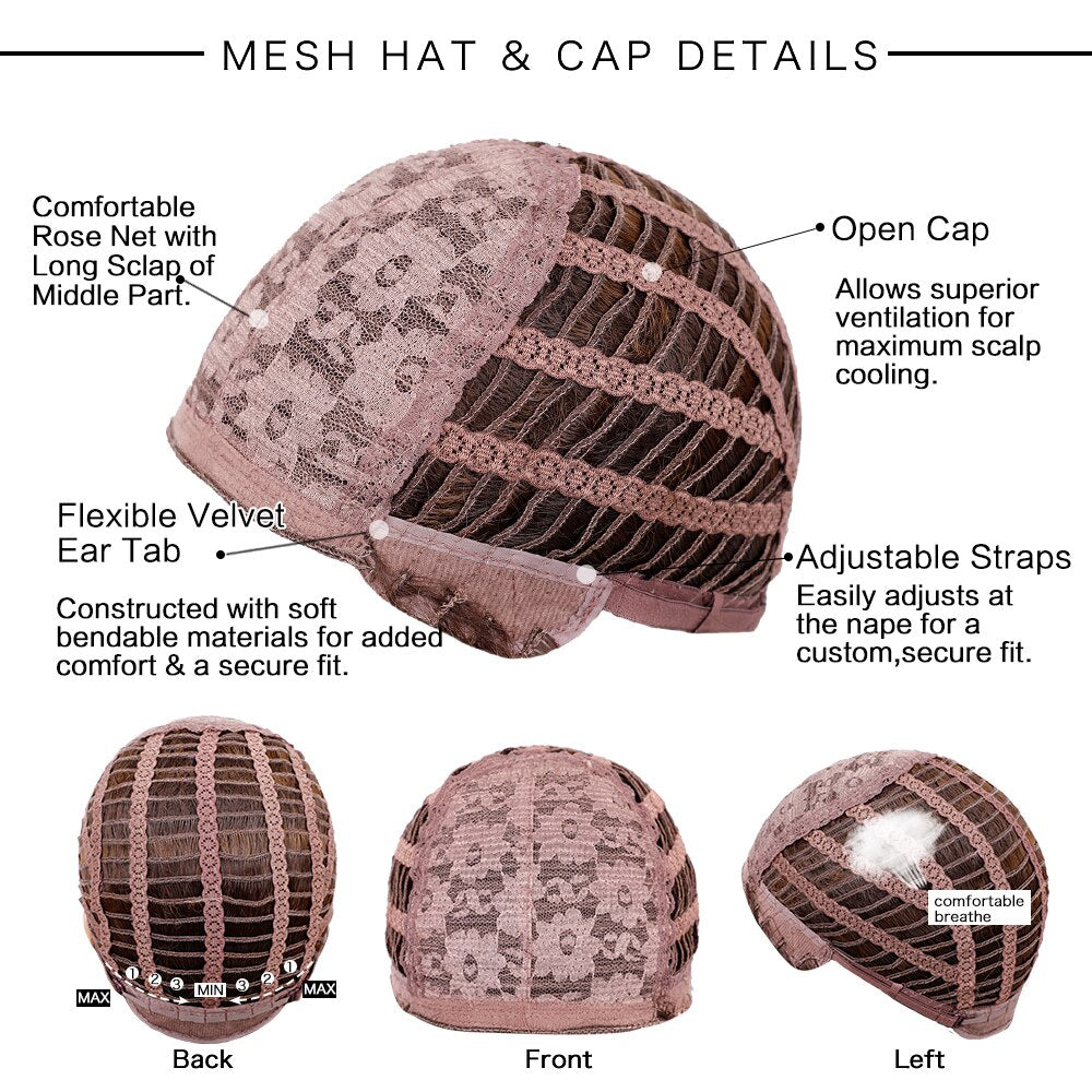 Medium Length Water Wave Synthetic Wigs Cute Pink Wigs With Bangs for Women Cosplay Natural Heat Resistant Bob Lolita Hair - Charlie Dolly