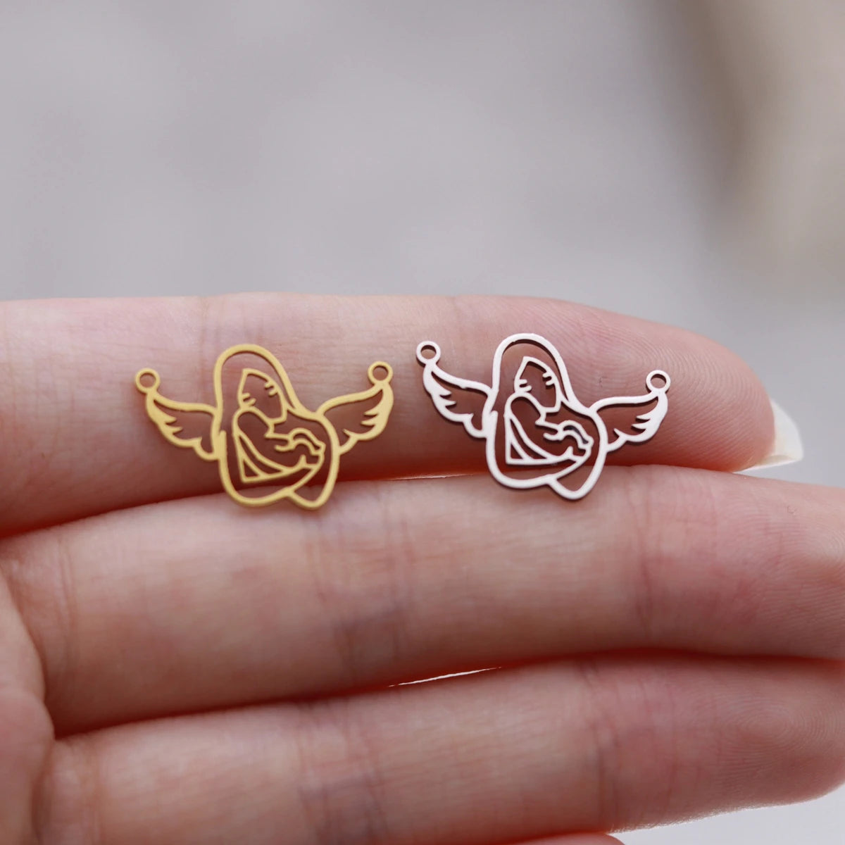 3pcs Glasses Charms DIY Earring Necklace Bracelet Unicycle Love House Hamsa Hand Lotus Flower Pendant For Jewelry Making