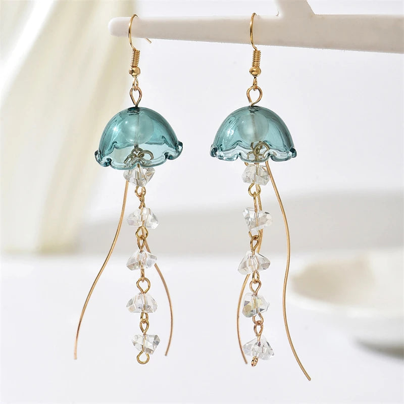 Mediterranean Style Big Fish Statement Earrings for Women Shell Scale Dangle Drop Earrings Boho Summer Vacation Beach Jewelry